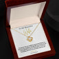 14k white gold or 18k yellow gold finish wife pendant necklace with cubic zirconia crystals