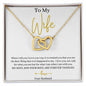 To My Wife Interlocking Heart Necklace