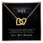 To My Gorgeous Wife Interlocking Hearts necklace