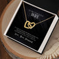 To My Gorgeous Wife Interlocking Hearts necklace