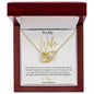 To My Wife Interlocking Heart Necklace
