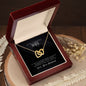 To My Gorgeous Wife Interlocking Hearts necklace