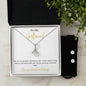 To My Girlfriend Necklace and Cubic Zirconia Earring Set