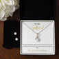To My Girlfriend Necklace and Cubic Zirconia Earring Set