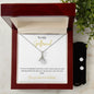 To My Girlfriend Necklace and Cubic Zirconia Earring Set