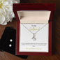 To My Girlfriend Necklace and Cubic Zirconia Earring Set