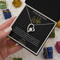 14k white gold finish or 18k yellow gold with cubic zirconia stone Wife Necklace
