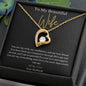 14k white gold finish or 18k yellow gold with cubic zirconia stone Wife Necklace