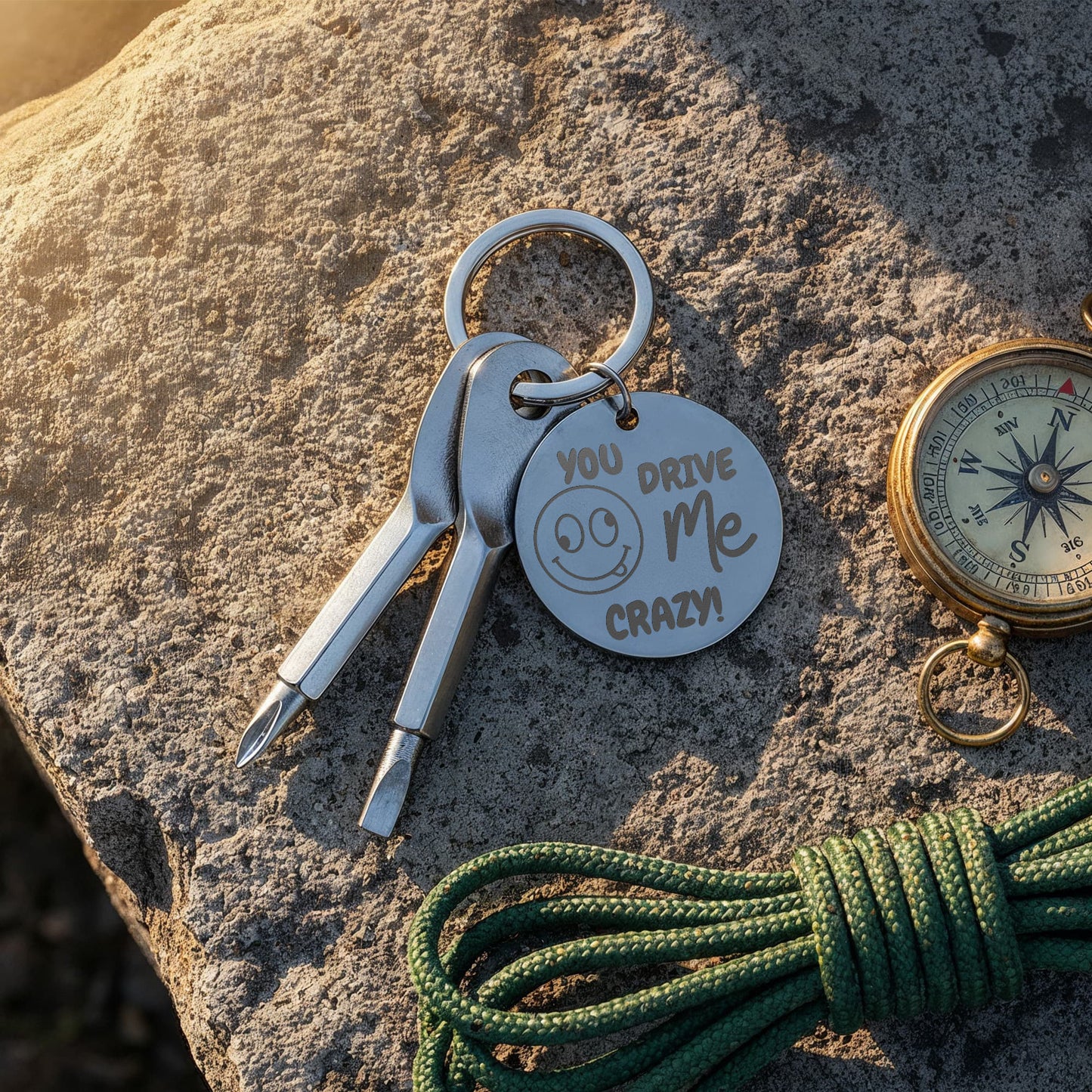 Personalised Keychain And Screwdriver Gift
