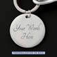 Engraved keychain screwdriver for your loved one with flathead and Philips. Cheeky message reads You drive me crazy! with a googly face. Add your own engraved message on the back. Colour Black or Silver.