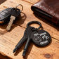 Engraved keychain screwdriver for your loved one with flathead and Philips. Cheeky message reads You drive me crazy! with a googly face. Add your own engraved message on the back. Colour Black or Silver.