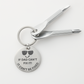 Engraved  keychain screwdriver for DAD with flathead and Philips. Message reads If DAD can't fix it, it can't be fixed. Add your own engraved message on the back. Colour Black or Silver.