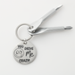 Engraved keychain screwdriver for your loved one with flathead and Philips. Cheeky message reads You drive me crazy! with a googly face. Add your own engraved message on the back. Colour Black or Silver.
