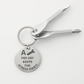 Engraved keychain screwdriver for your guy or gal with flathead and Philips. Message reads A screw per day keeps your stress away. Add your own engraved message on the back. Colour Black or Silver.