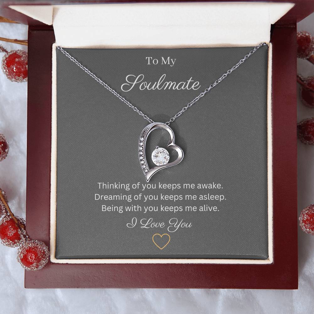 Heart pendant 14k white gold finish or 18k yellow gold finish 6.5mm round cut cubic zirconia stone