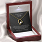 14k or 18k Gold finish heart pendant necklace embellished with smaller crystals 