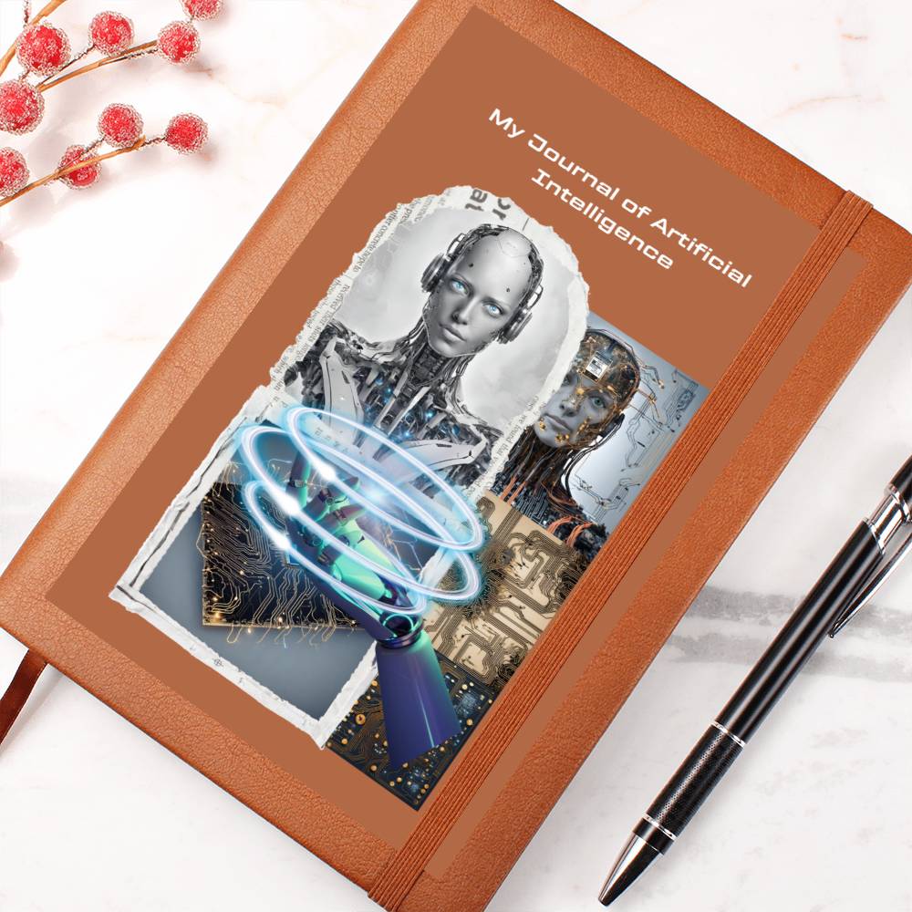 Leather Journal Printed Graphic of My Artificial Intelligence Note Book