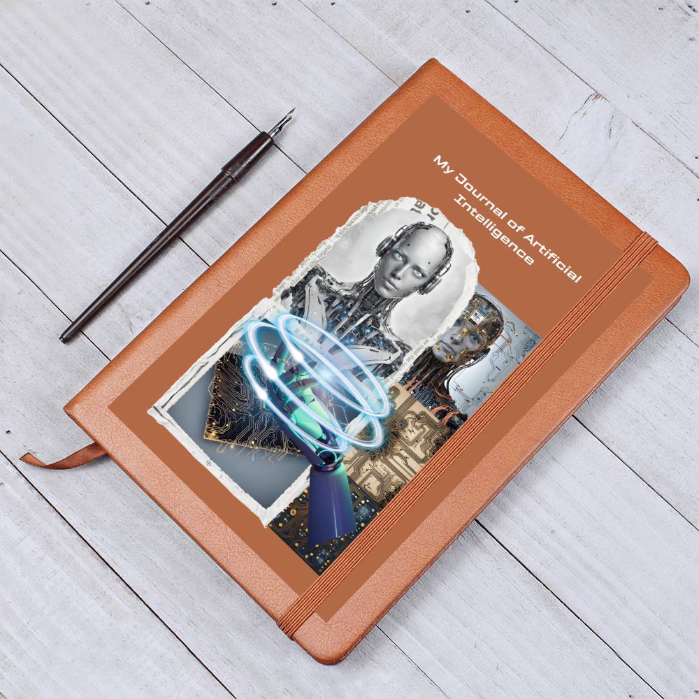 Leather Journal Printed Graphic of My Artificial Intelligence Note Book