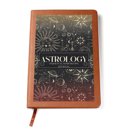 Leather Journal Printed Graphic of Astrology Horoscope Note Book