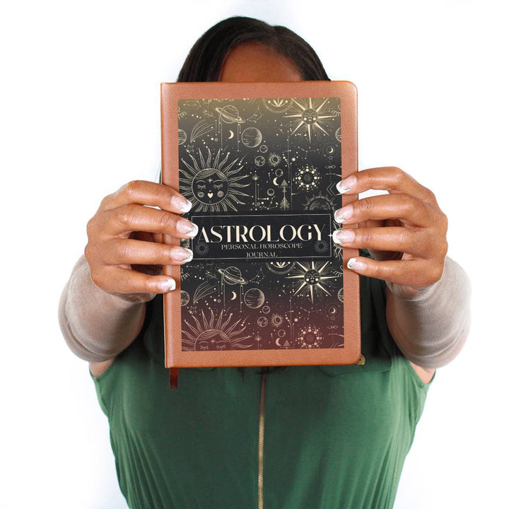 Leather Journal Printed Graphic of Astrology Horoscope Note Book