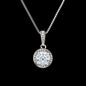 Sparkling cushion cut cubic zirconia necklace gift for mom