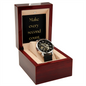 Unique Skeleton Dial Automatic Men's Watch with luxury box LED and message card. Make every second count.