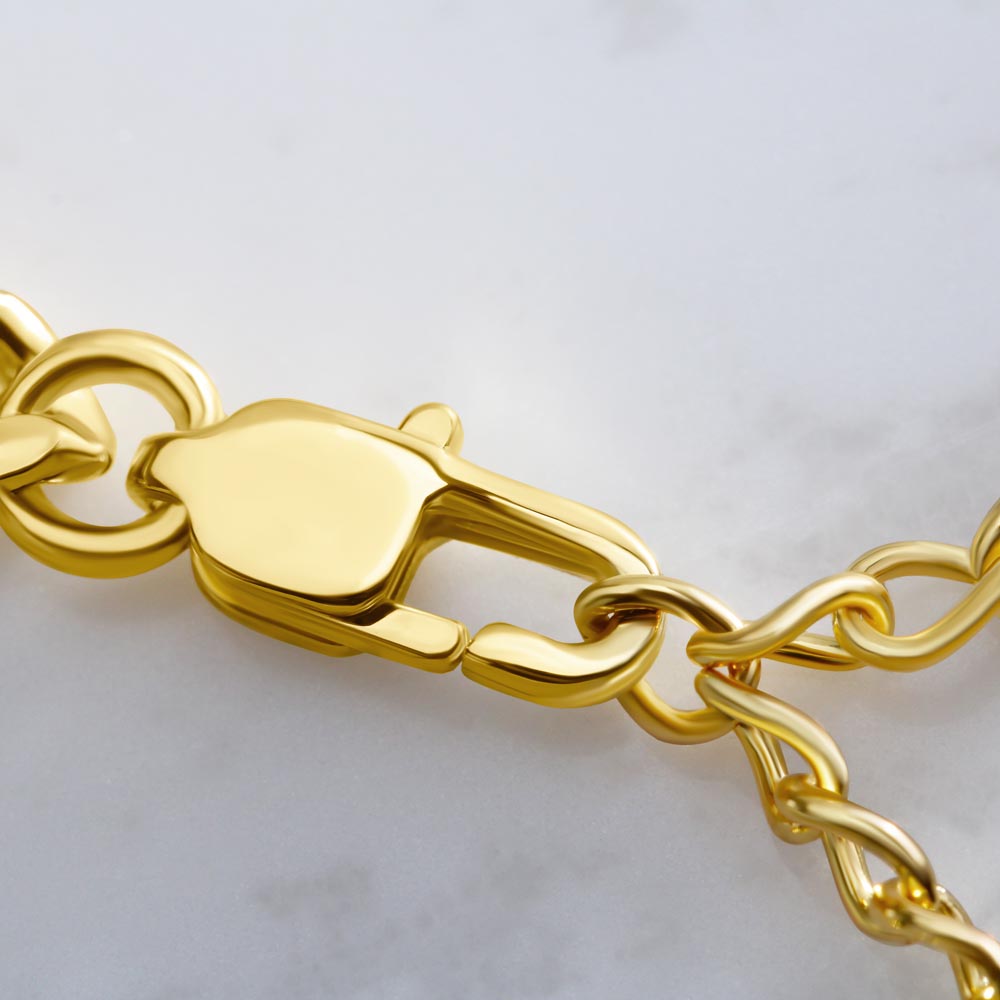 To my Boyfriend Cuban Link Chain Classic Necklace, stainless steel or 14k Gold finish and heartfelt message card.