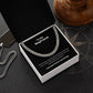 To my Boyfriend Cuban Link Chain Classic Necklace, stainless steel or 14k Gold finish and heartfelt message card.