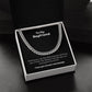 To my Boyfriend Cuban Link Chain Classic Necklace, stainless steel or 14k Gold finish and heartfelt message card.