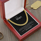To My Man Gold Cuban Link Chain Necklace