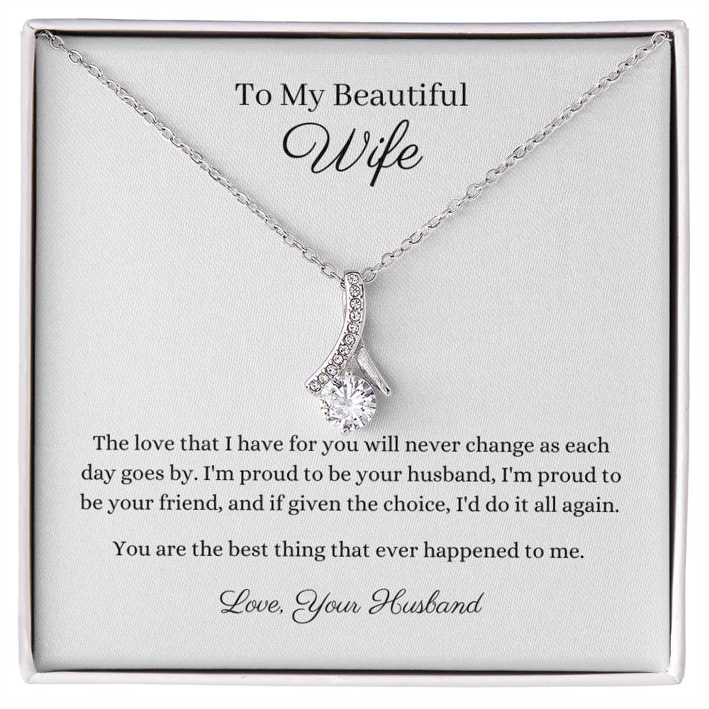 Personalised Gift For Her 14k or 18k gold finish Petite Pendant Necklace With Cubic Zirconia Crystals