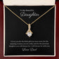 14k or 18k Gold Finish, Gift for Her Ribbon Pendant Necklace