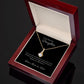 Daughter Petite Ribbon Pendant Necklace, 14k White or 18k Yellow Gold Finish
