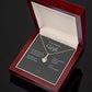 To My Wife Necklace Petite Ribbon Necklace 14k white or 18k yellow gold