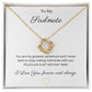 To My Soulmate pendant necklace 14k white gold over stainless steel or 18k yellow gold over stainless steel