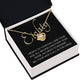 80th Birthday, Beautiful Love Knot 14k or 18k finish Necklace. Features a beautiful pendant embellished with premium cubic zirconia crystals and heartfelt message card