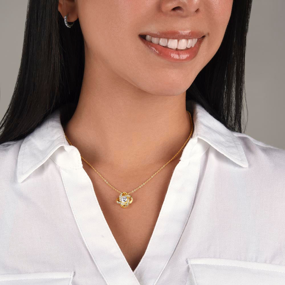 To My Soulmate Love Knot Pendant Necklace
