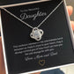 14k or 18k Daughter Love Knot Pendant Necklace