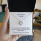 Beautiful Wife Love Knot 14k or 18k gold finish Pendant Embellished With Cubic Zirconia Crystals