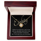 80th Birthday, Beautiful Love Knot 14k or 18k finish Necklace. Features a beautiful pendant embellished with premium cubic zirconia crystals and heartfelt message card