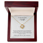 Beautiful Wife Love Knot 14k or 18k gold finish Pendant Embellished With Cubic Zirconia Crystals