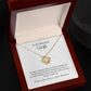 Beautiful Wife Love Knot 14k or 18k gold finish Pendant Embellished With Cubic Zirconia Crystals