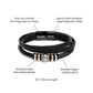 To My Dad "Love You Forever" Vegan Leather Bracelet with Message Card
