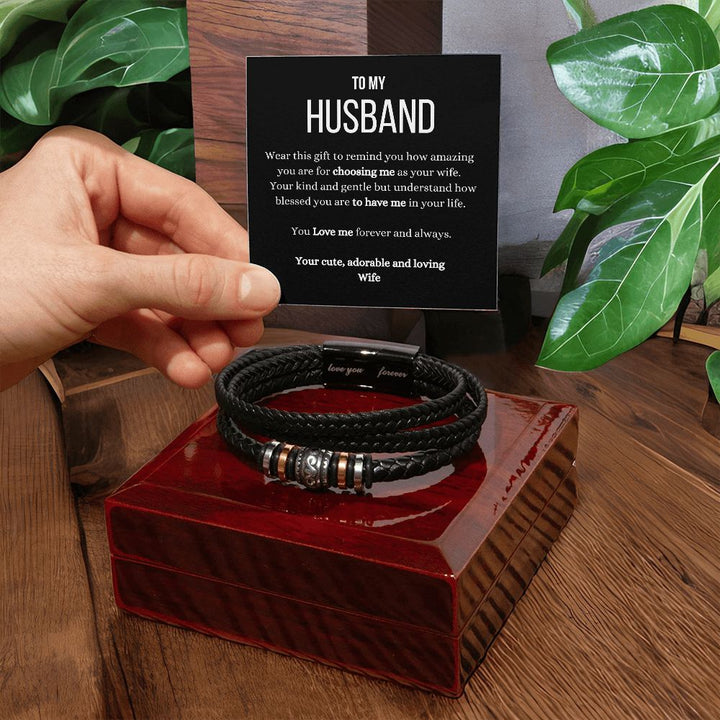 To My Husband "Love You Forever" Bracelet