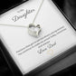 14k white gold finish Heart necklace