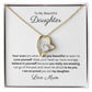 Beautiful Daughter Forever Love Heart Pendant Necklace 14k or 18k Gold