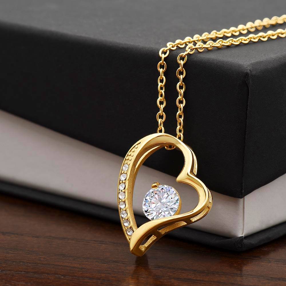 To My Beautiful Daughter Forever Love Heart Pendant Necklace