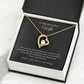 14k or 18k Gold finish heart pendant necklace embellished with smaller crystals 