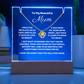 A stunning Square Acrylic and the beautiful Love Knot Necklace for Mum. The beautiful wife heartfelt message is showcased on crystal-clear acrylic, making this set a striking focal point in any space. Paired with the charming Love Knot Necklace.