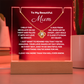 A stunning Square Acrylic and the beautiful Love Knot Necklace for Mum. The beautiful wife heartfelt message is showcased on crystal-clear acrylic, making this set a striking focal point in any space. Paired with the charming Love Knot Necklace.